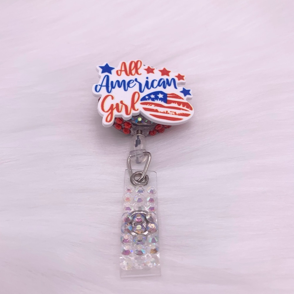 All American Girl Bling Badge
